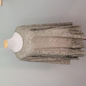 Sage Lace ruffle tunic